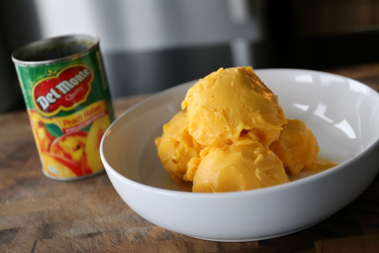 Easy Canned Peach Ninja Creami Sorbet Recipe