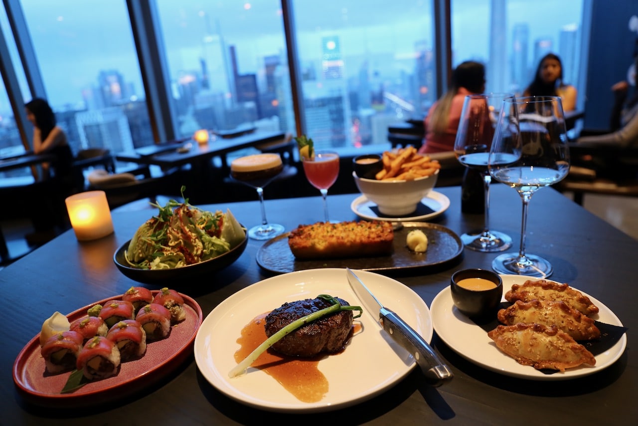Aera offers steak, sushi and craft cocktails with an amazing view of downtown Toronto at The Well. 