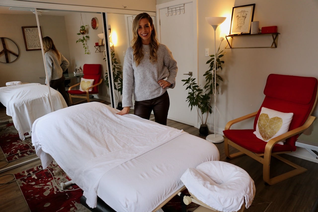 Book a massage with Chloë Tudor at For Health's Sake at Queen and Spadina. 