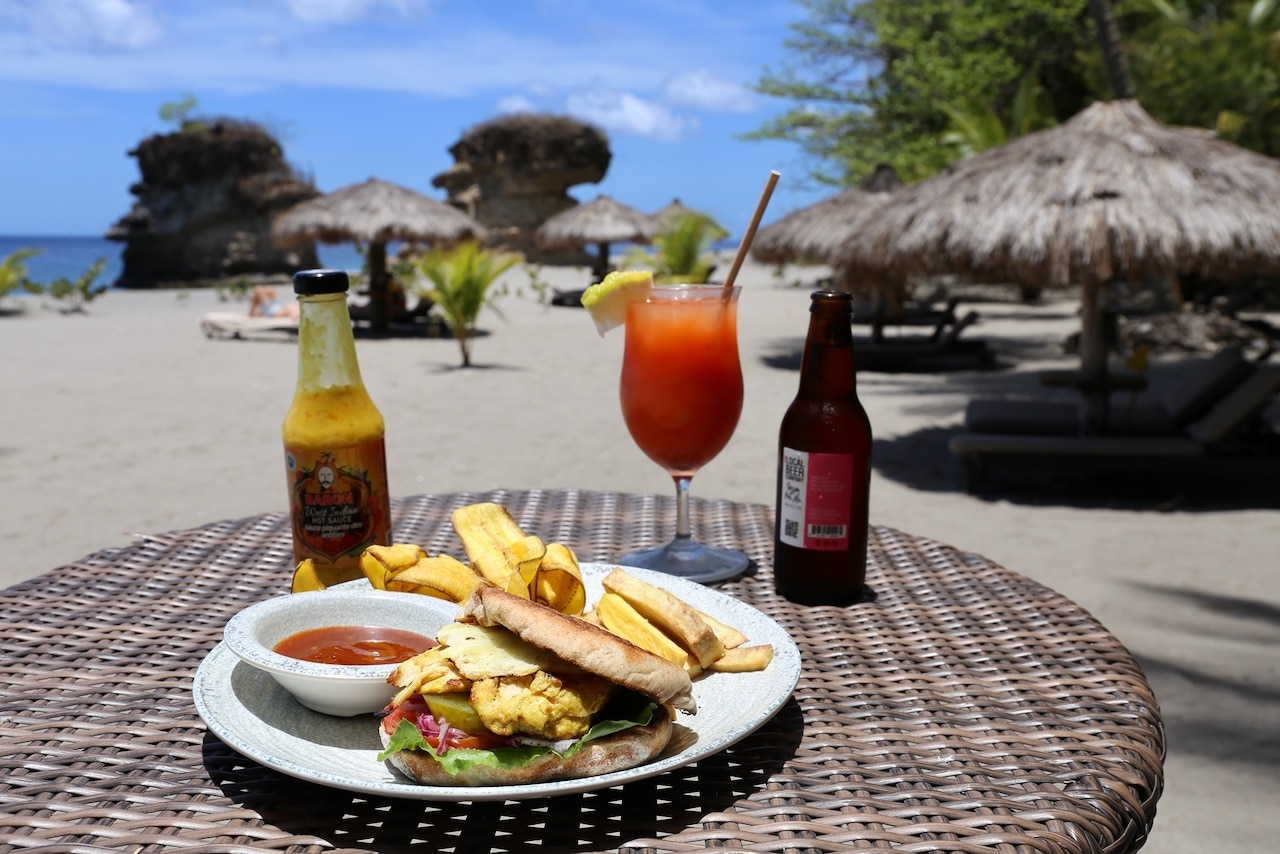 Jungle Beach Grill offers a casual menu of burgers best paired with local craft beer and Rum Punch.