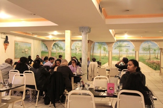 The dining room at Udupi Palace.
